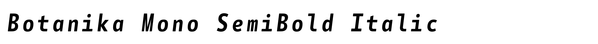Botanika Mono SemiBold Italic image